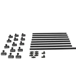 Kinder QAZQA Modernes 1-Phasen-Schienensystem mit 14 Spots schwarz - Jeana