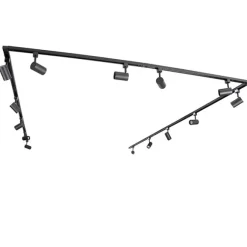 Kinder QAZQA Modernes 1-Phasen-Schienensystem mit 14 Spots schwarz - Jeana