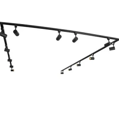 Kinder QAZQA Modernes 1-Phasen-Schienensystem mit 14 Spots schwarz - Jeana