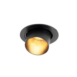 QAZQA Modernes rundes Einbaudownlight neigbar schwarz - Installa