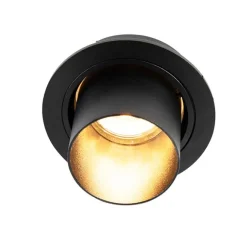 QAZQA Modernes rundes Einbaudownlight neigbar schwarz - Installa