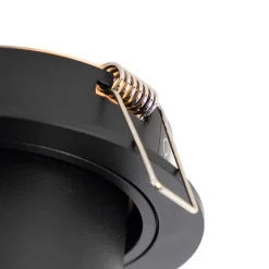 QAZQA Modernes rundes Einbaudownlight neigbar schwarz - Installa