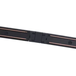 QAZQA Modernes Schienensystem mit 8 schwarzen Strahlern 1-phasig 400 cm - Magnetic Gert