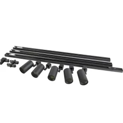 Kinder QAZQA Modernes Schienensystem mit 5 Strahlern Schwarz 1-phasig - Iconic Jeana