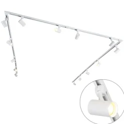 Kinder QAZQA Modernes Schienensystem weiß mit 14 Spots 1-phasig - Jeana