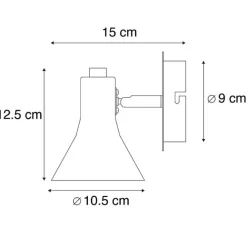 QAZQA Modernes Spot Schwarz 1-flammig - Magno