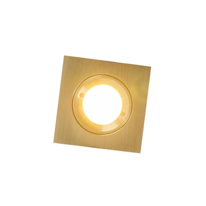 QAZQA Modernes versenktes Spotgold IP44 - Xena Square