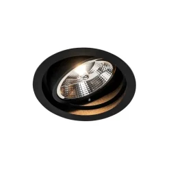 QAZQA Modernes versenktes Spotschwarz verstellbar - Chuck 111