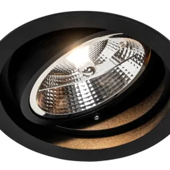 QAZQA Modernes versenktes Spotschwarz verstellbar - Chuck 111