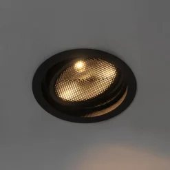 QAZQA Modernes versenktes Spotschwarz verstellbar - Coop 111 Honey