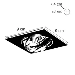 QAZQA Modernes verstellbares Spot-Chrom-Kippset von 10 - Edu