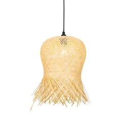 QAZQA Orientalische Außenhängelampe aus Bambus IP44 - Carlos