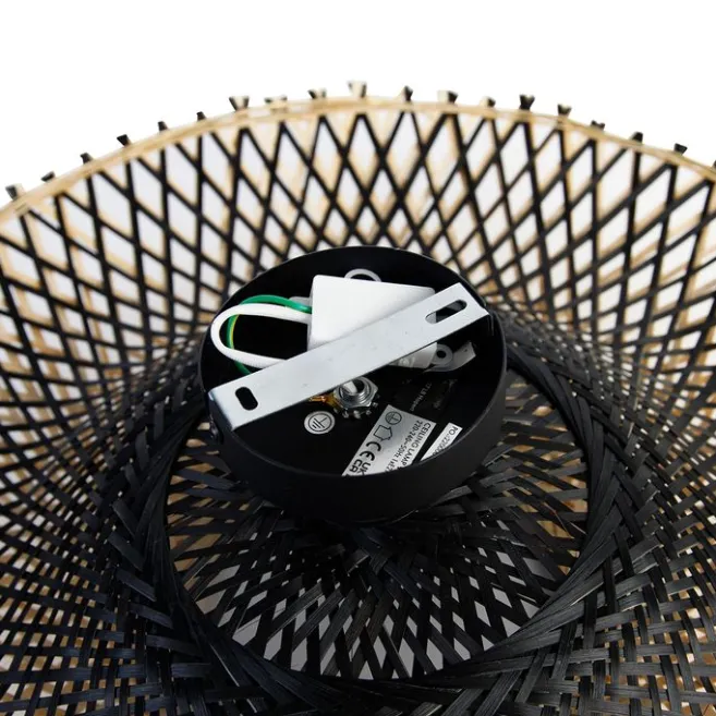 Kinder QAZQA Orientalische Deckenlampe Rattan 50 cm - Rina