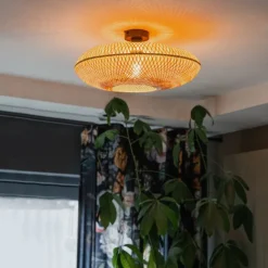 Kinder QAZQA Orientalische Deckenlampe Bambus 50 cm - Ostrava