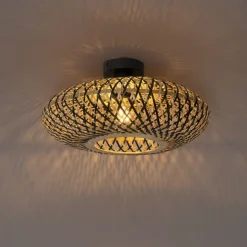 Kinder QAZQA Orientalische Deckenlampe schwarzer Bambus 40 cm - Ostrava