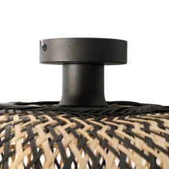 Kinder QAZQA Orientalische Deckenlampe schwarzer Bambus 40 cm - Ostrava
