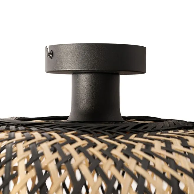 Kinder QAZQA Orientalische Deckenlampe schwarzer Bambus 40 cm - Ostrava