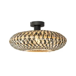 Kinder QAZQA Orientalische Deckenlampe schwarzer Bambus 40 cm - Ostrava