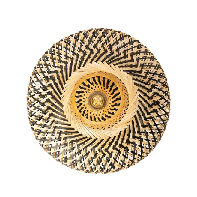 Kinder QAZQA Orientalische Deckenlampe schwarzer Bambus 40 cm - Ostrava