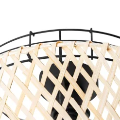 Kinder QAZQA Orientalische Deckenlampe schwarz mit Bambus - Irena