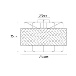 Kinder QAZQA Orientalische Deckenlampe schwarz mit Bambus - Irena