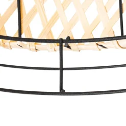 Kinder QAZQA Orientalische Deckenlampe schwarz mit Bambus - Irena