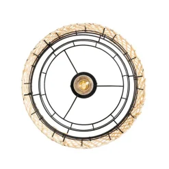 Kinder QAZQA Orientalische Deckenlampe schwarz mit Bambus - Irena