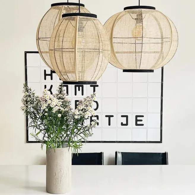 Kinder QAZQA Orientalische Hängelampe braun Stoff 35 cm - Rob