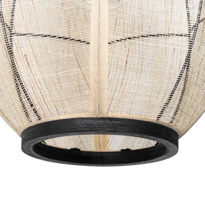 Kinder QAZQA Orientalische Hängelampe braun Stoff 35 cm - Rob