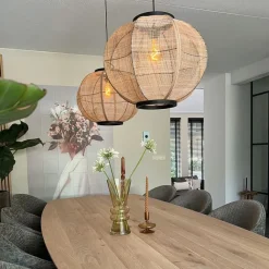 Kinder QAZQA Orientalische Hängelampe braun Stoff 48 cm - Rob