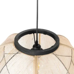 Kinder QAZQA Orientalische Hängelampe braun Stoff 48 cm - Rob