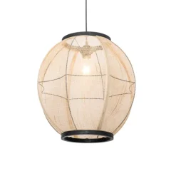 Kinder QAZQA Orientalische Hängelampe braun Stoff 46 cm - Rob