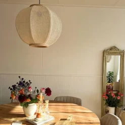 Kinder QAZQA Orientalische Hängelampe Naturstoff 48 cm - Rob