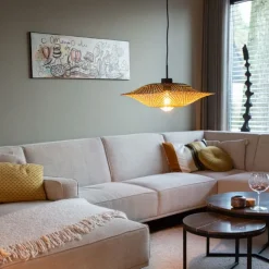 Kinder QAZQA Orientalische Hängelampe schwarz mit Bambus 50cm - Rina