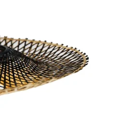 Kinder QAZQA Orientalische Hängelampe schwarz mit Bambus 50cm - Rina