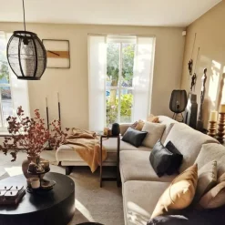 Kinder QAZQA Orientalische Hängelampe Schwarz Stoff 35 cm - Rob