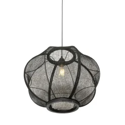 Kinder QAZQA Orientalische Hängelampe Schwarz Stoff 48 cm - Rob