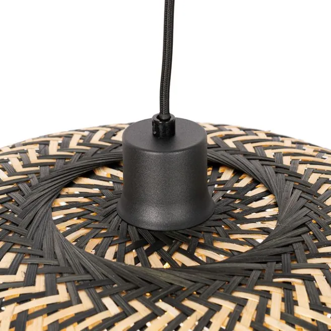 Kinder QAZQA Orientalische Hängelampe schwarzer Bambus 40 cm - Ostrava