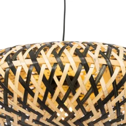 Kinder QAZQA Orientalische Hängelampe schwarzer Bambus 40 cm - Ostrava