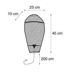 QAZQA Orientalische Wandlampe Bronze 45 cm - Nidum