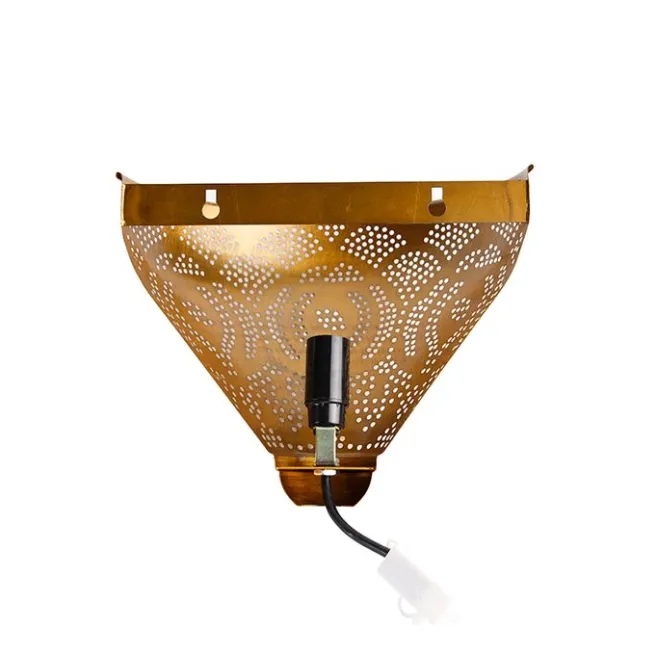 QAZQA Orientalische Wandleuchte Gold mit Lichteffekt - Zayn