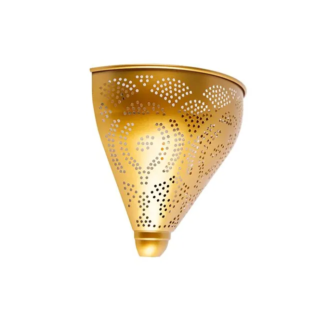 QAZQA Orientalische Wandleuchte Gold mit Lichteffekt - Zayn