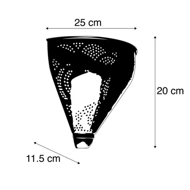 QAZQA Orientalische Wandleuchte Gold mit Lichteffekt - Zayn