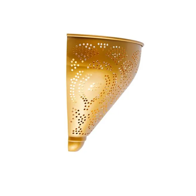 QAZQA Orientalische Wandleuchte Gold mit Lichteffekt - Zayn