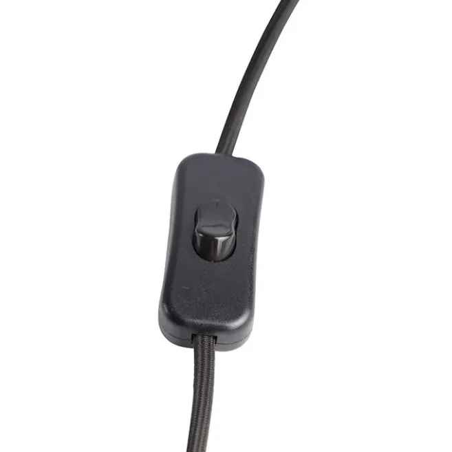 QAZQA Orientalische Wandleuchte schwarz mit Seil - Riki