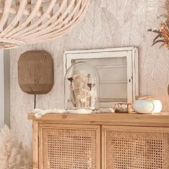 QAZQA Orientalische Wandleuchte schwarz mit Seil - Riki