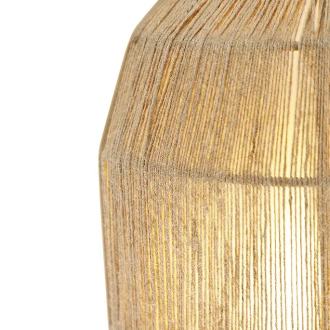 QAZQA Orientalische Wandleuchte schwarz mit Seil - Riki