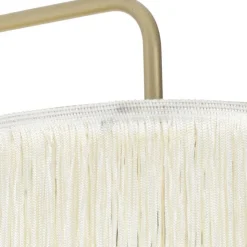 QAZQA Orientalische Wandleuchte Gold Creme Schirm mit Fransen - Franxa