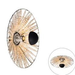 QAZQA Orientalische Wandleuchte beige mit Perlen - Moti