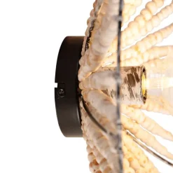 QAZQA Orientalische Wandleuchte beige mit Perlen - Moti